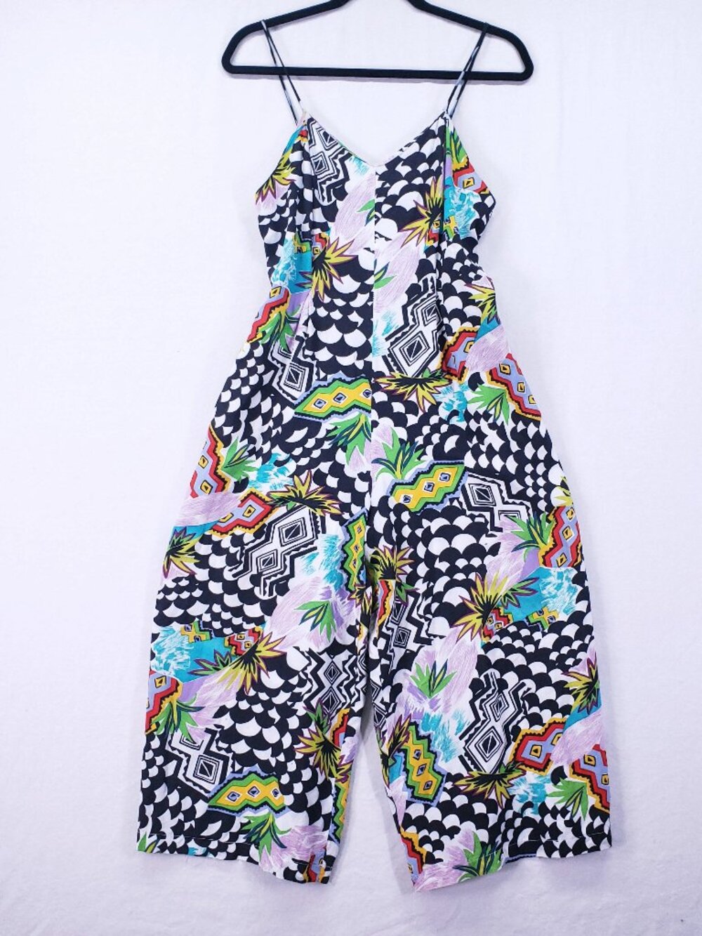 Vintage Jay Jacobs Jumpsuit Size 5 Abstract Retro Art Wide Leg Lightweight